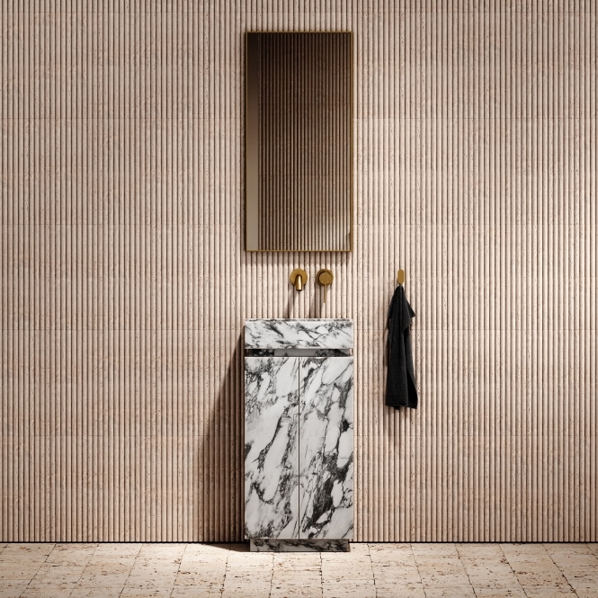 Artista Arabescato Marble Bathroom Vanity Unit 400mm