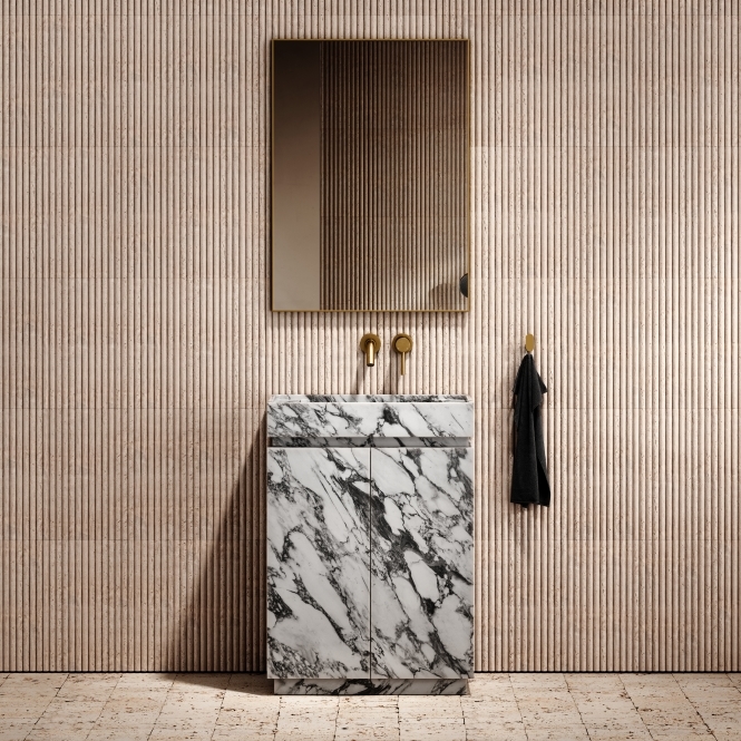 Artista Arabescato Marble Bathroom Vanity Unit 600mm