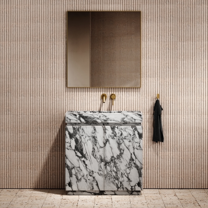 Artista Arabescato Marble Bathroom Vanity Unit 800mm