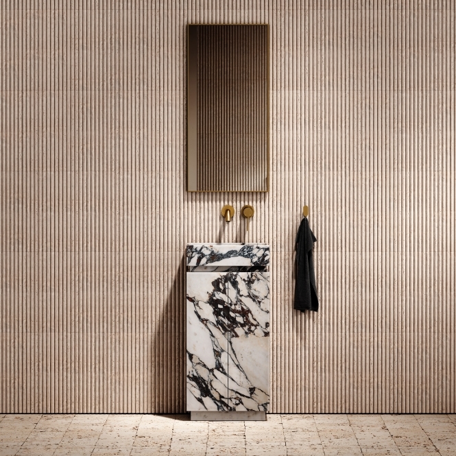 Artista Calacatta Viola Marble Bathroom Vanity Unit 400mm