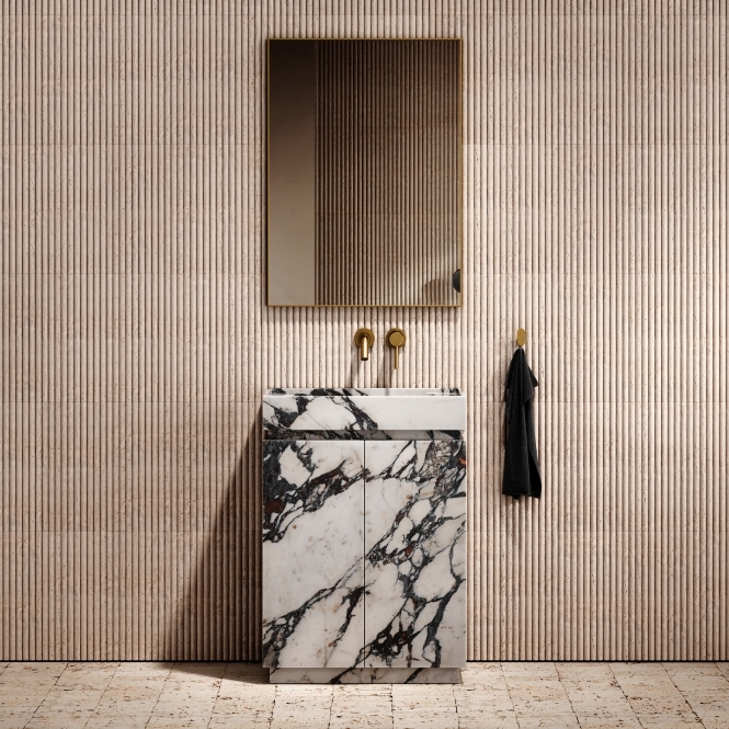 Artista Calacatta Viola Marble Bathroom Vanity Unit 600mm