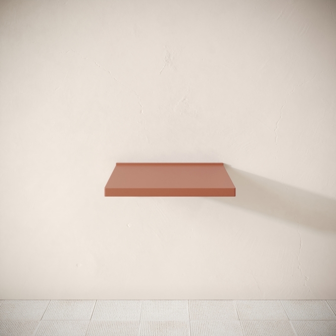 Bancone Terracotta Concrete Wall Mounted Countertop Shelf 600 mm