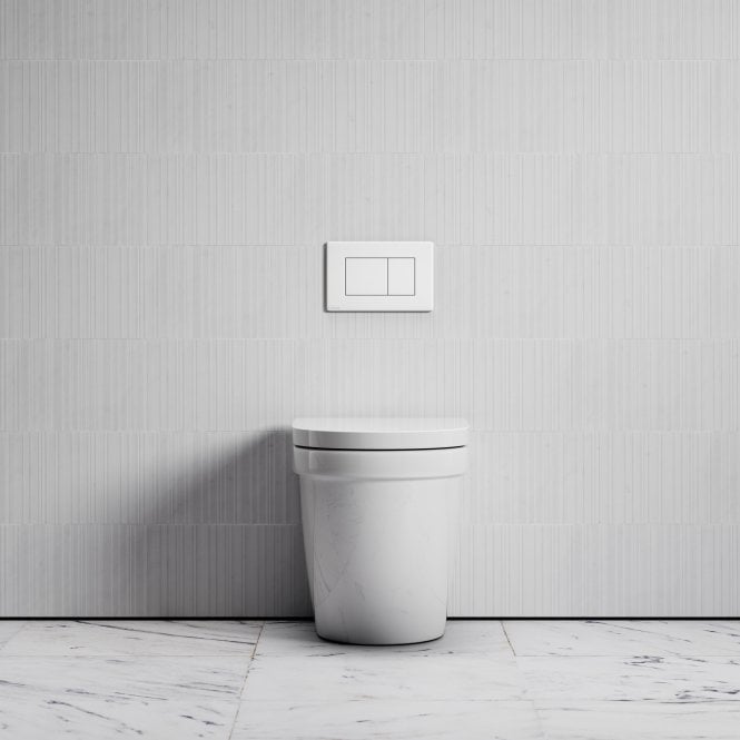 Berkeley Traditional Back to Wall Rimless Toilet with Concealed Cistern and Matte White Flush Plate