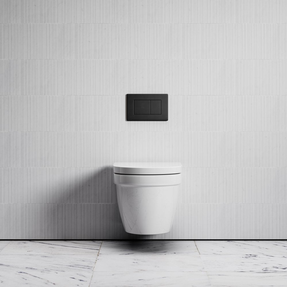 Nera Wall Hung Rimless Matte Black Toilet & Soft Closing Seat - LUSSO