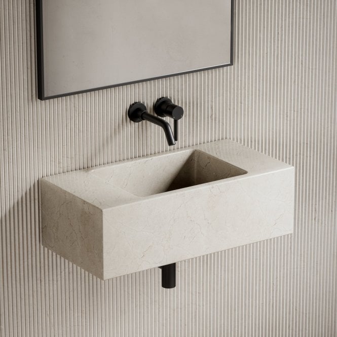 Calla Crema Marfil Marble Wall Hung Basin 700mm