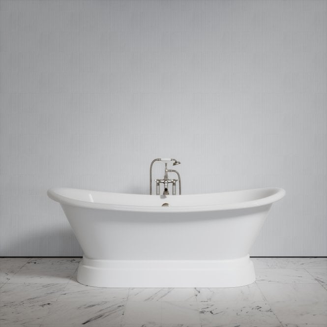 Charsley Primed White Freestanding Roll Top Cast Iron Bath 1500mm