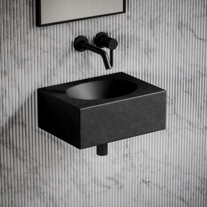 Coco Blue Limestone Marble Wall Hung Basin 400mm