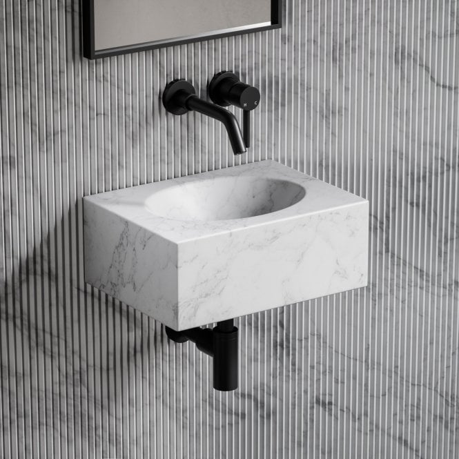 Coco Carrara Marble Wall Hung Basin 400mm