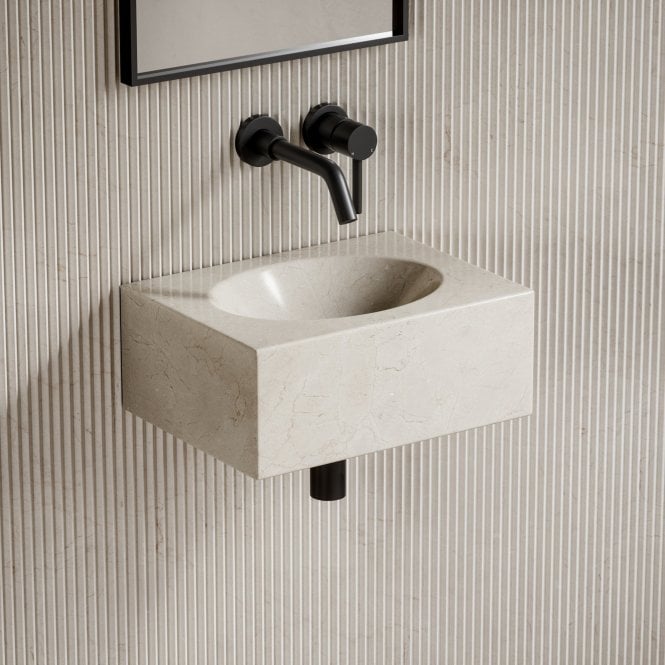 Coco Crema Marfil Marble Wall Hung Basin 400mm