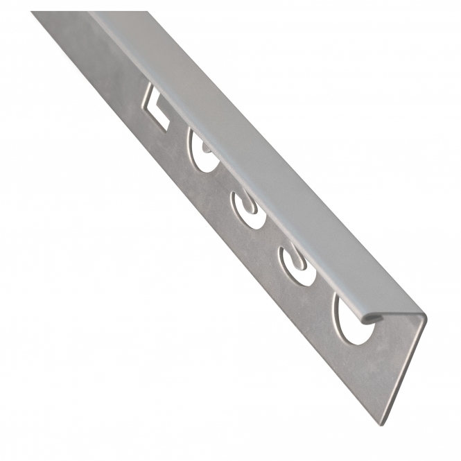 Dura Brushed Stainless Straight Edge Tile Trim (12mm x 2500mm)