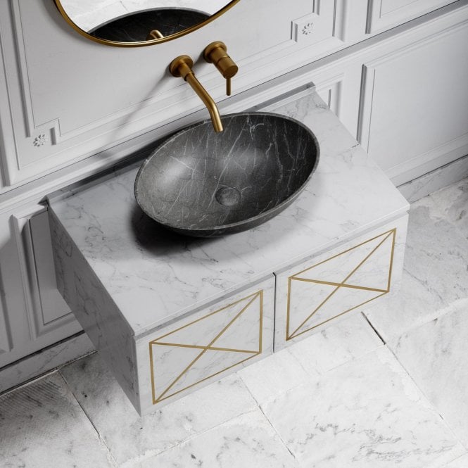 Elegance Pietra Grey Marble Countertop Basin 500mm