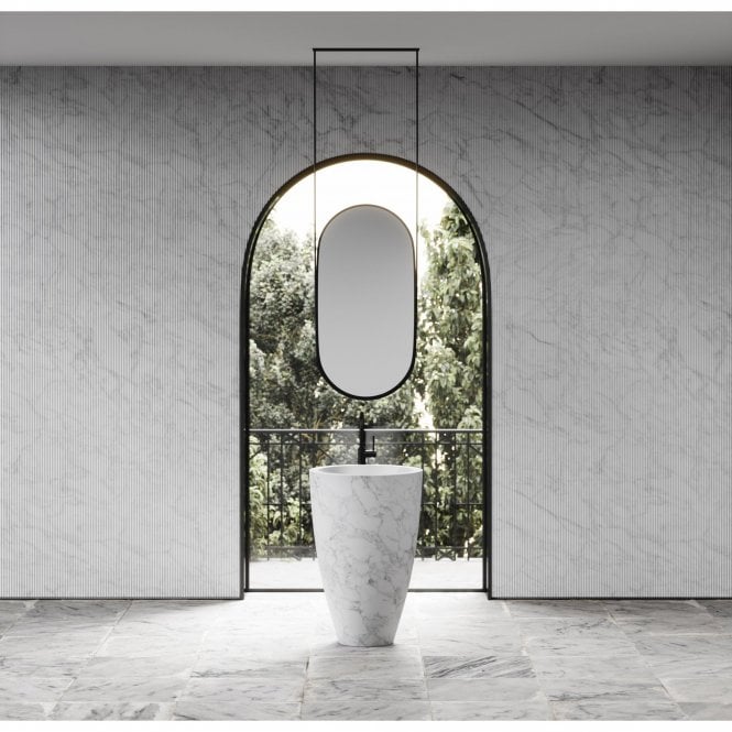 Fiori Carrara Marble Freestanding Basin 560mm