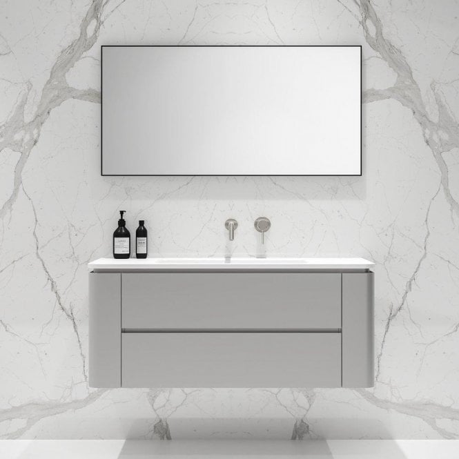 Fontane Concrete Grey Vanity Unit with Stone Basin 1200mm