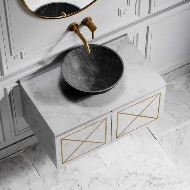 Giro Pietra Grey Marble Countertop Basin 400mm