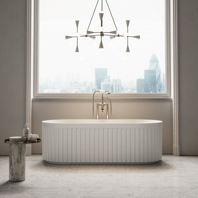 Jadore II Freestanding Fluted Stone Bath 1700mm