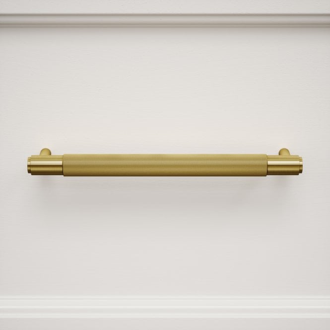 Luxe Knurled Brushed Gold Pull Bar 250mm