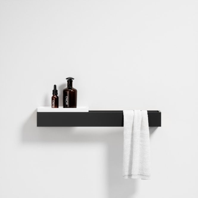 Moma Matte Black Towel Rail 600mm