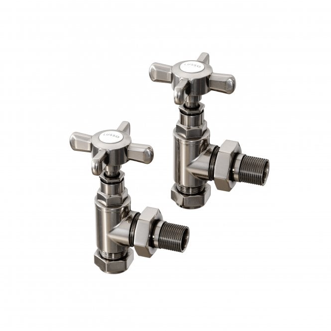 Mulberry Polished Nickel Angled Radiator Valves (Pair)