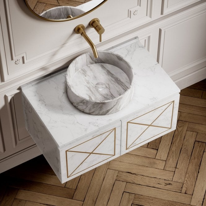 Roma Volakas Marble Countertop Basin 400mm