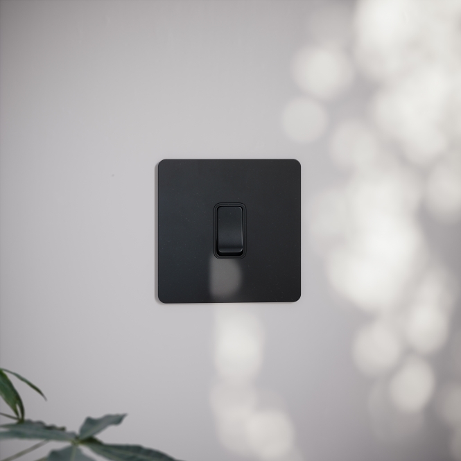 SlimTech Collection Matte Black 1 Gang 2 Way Switch