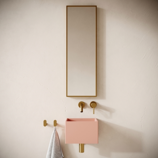 Sobrio Blush Concrete Wall Hung Basin 300 mm