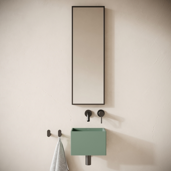 Sobrio Seafoam Concrete Wall Hung Basin 300 mm