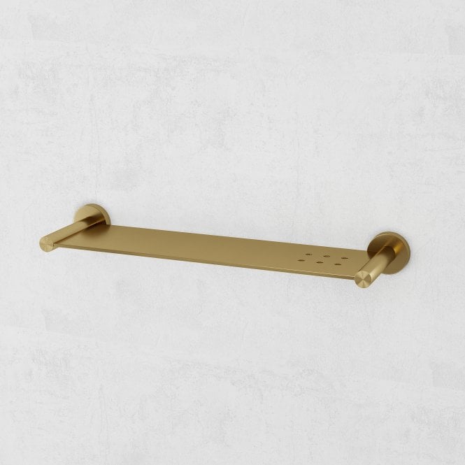 Urban Brushed Gold Bathroom Organisers Shower Shelf