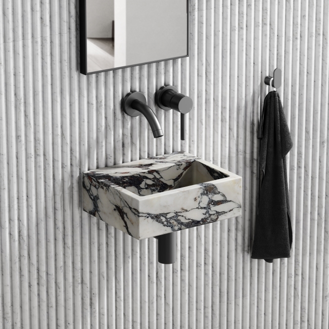 Vasel Calacatta Viola Marble Wall Hung Basin 300mm