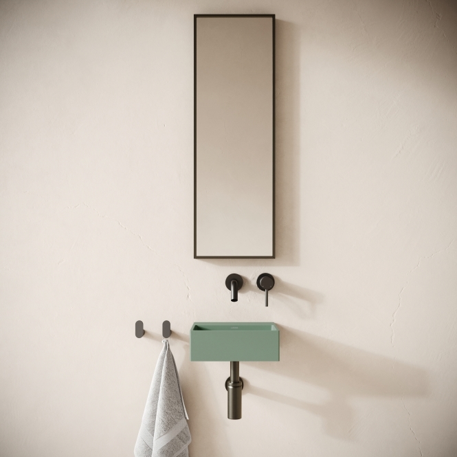 Vasel Seafoam Concrete Wall Hung Basin 300 mm