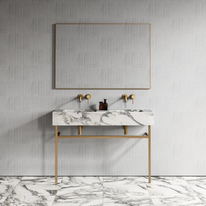 Vernante Arabescato Marble Vanity Unit 1200mm