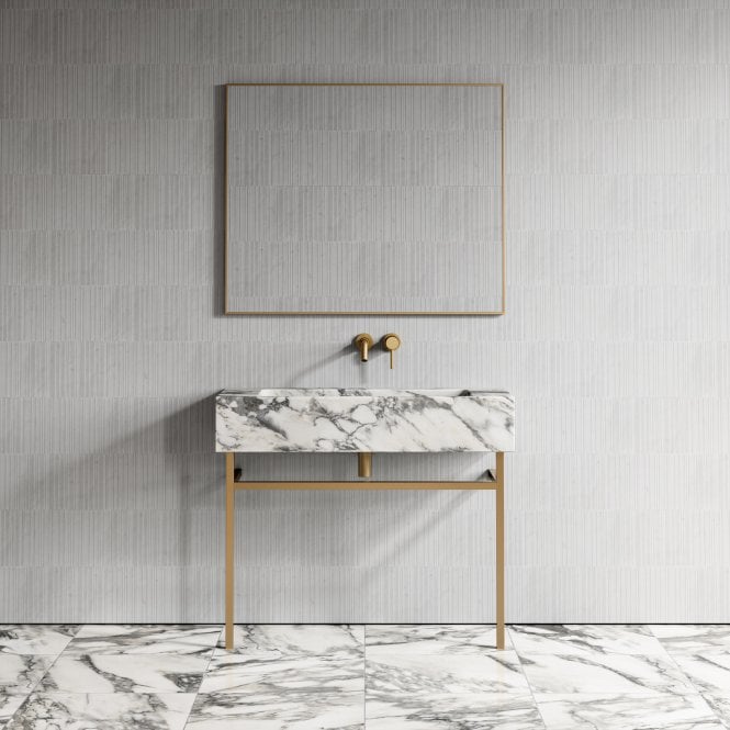 Vernante Arabescato Marble Vanity Unit with 1000mm