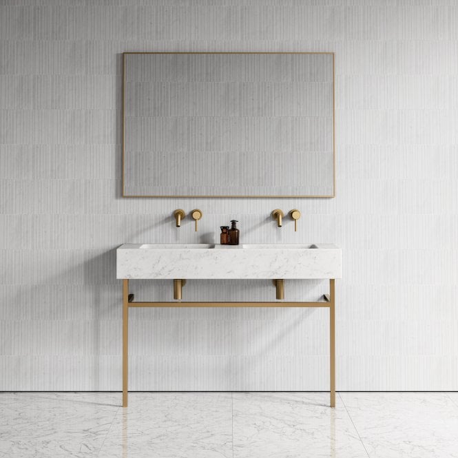 Vernante Carrara Marble Vanity Unit 1200mm