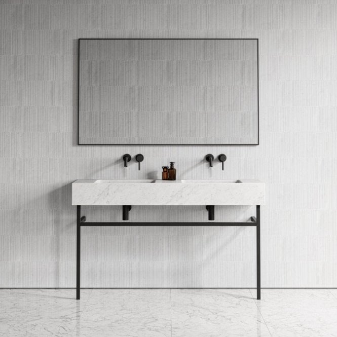 Vernante Carrara Marble Vanity Unit 1400mm