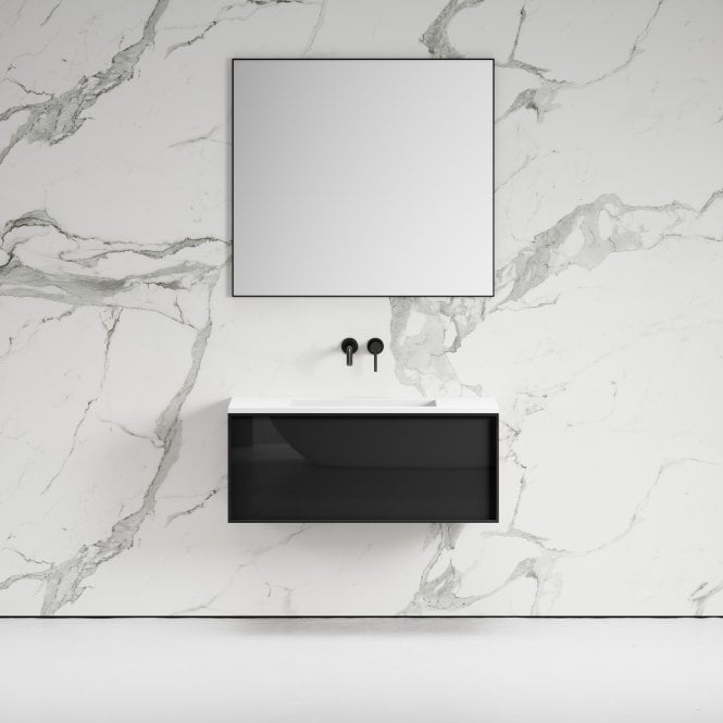 Vita Anthracite Vanity Unit with Stone Basin 1000mm