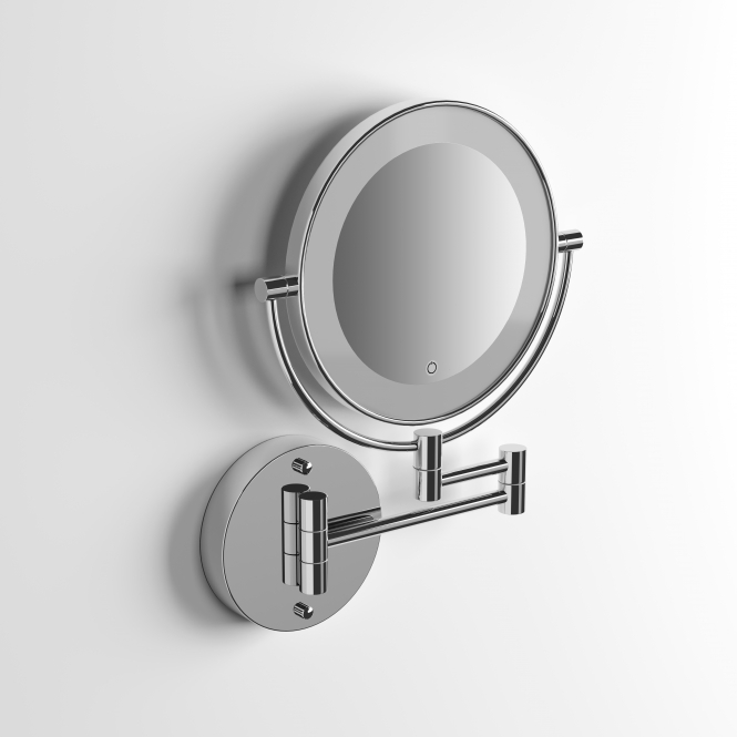 Vogue Chrome Backlit Wall Mount Cosmetic Mirror